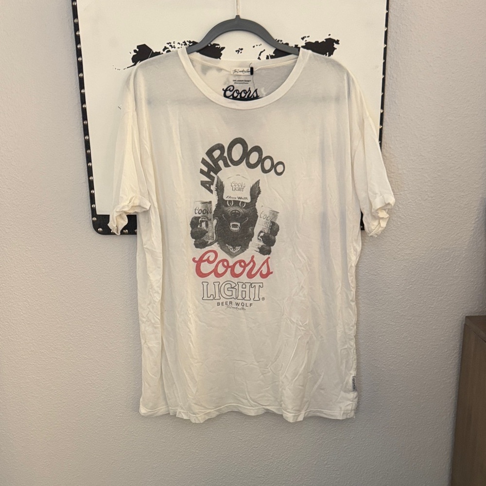 The Laundry Room White Tee with Black Coors Script